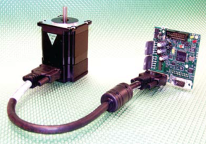 A QCI-A23K-3 motor connected to a QCID2- IG-01 controller