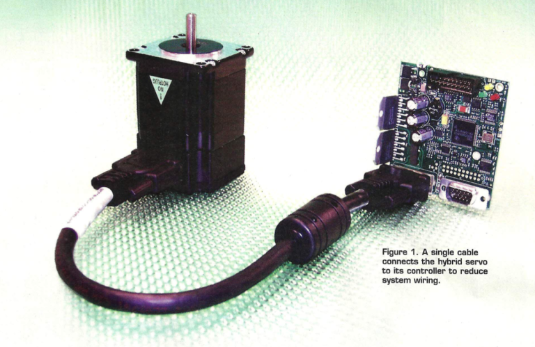 A single Cable Connects the servo to its controller.